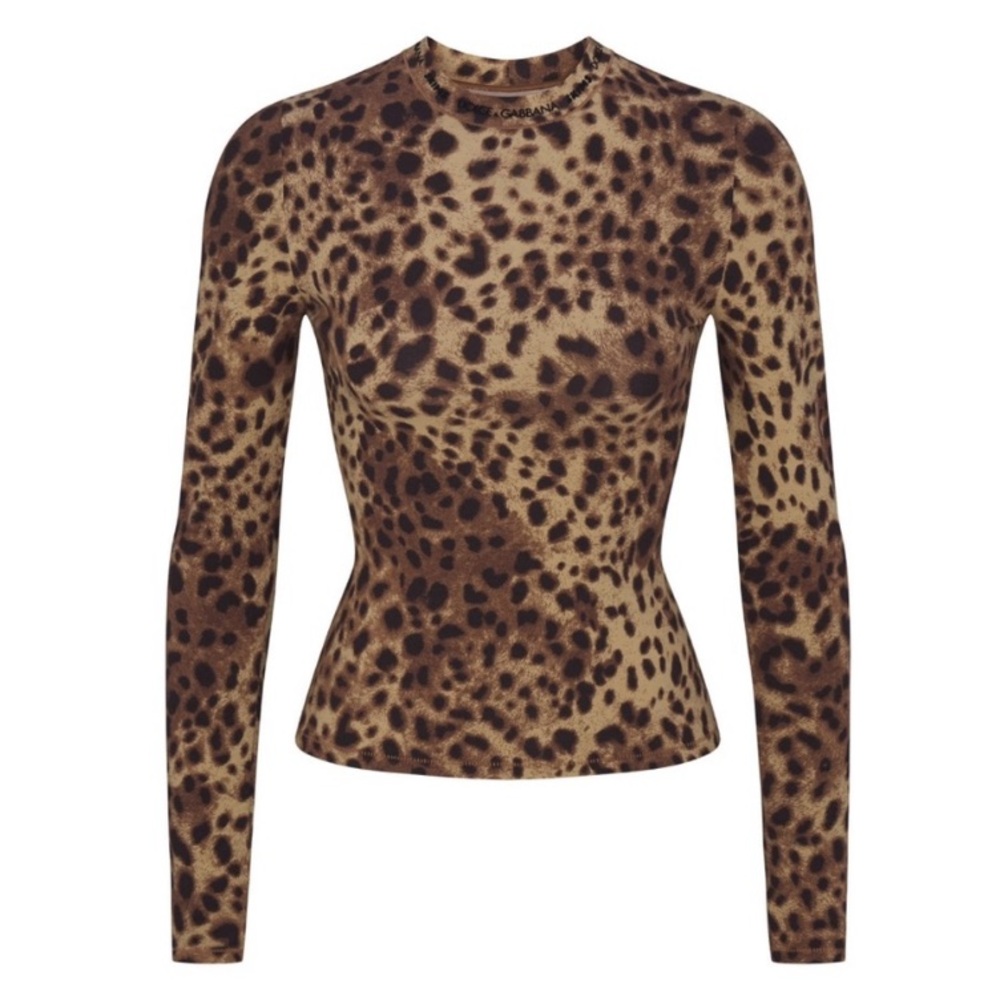 RARE skims x dolce & gabanna leopard print long sleeve top